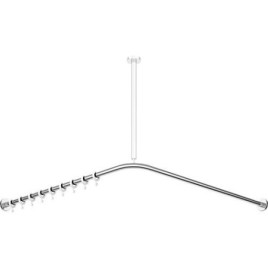 Barre de rideau de douche Hewi System 900, 887x887mm chromée