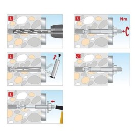 TOX Goujon d’ancrage S-Fix Plus M8x100/30+43 mm cond. 50