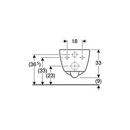 WC suspendu à fond creux Geberit ICon blanc, sans bride, avec KeraTect, lxHxP : 350x330x530mm