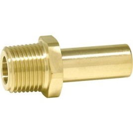 Raccord à visser en laiton 15 mm x R DN15(1/2") (male/filet male)