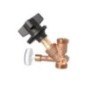 Vanne de régulation de circulation Multi-Fix-Plus, avec bouchon de vidange, DN20 (3/4"), mâle à joint plat