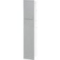 Niche à encastrer en inox pour WC hauteur 950 intérieur inox brossé, 2 portes grises, droite