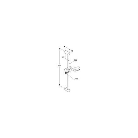 Set de douche Kludi LOGO 900mm D23mm chrome