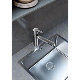 Mitigeur d’évier Kludi M2, bec orientable, déport 220 mm, chromé