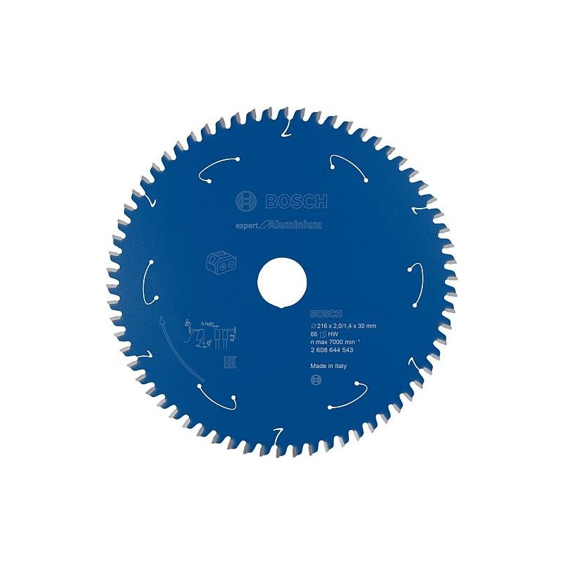 Lames de scie circulaire Ø 216 x 30 x 2,0 avec 66 dents, pour l’aluminium et les métaux non ferreux