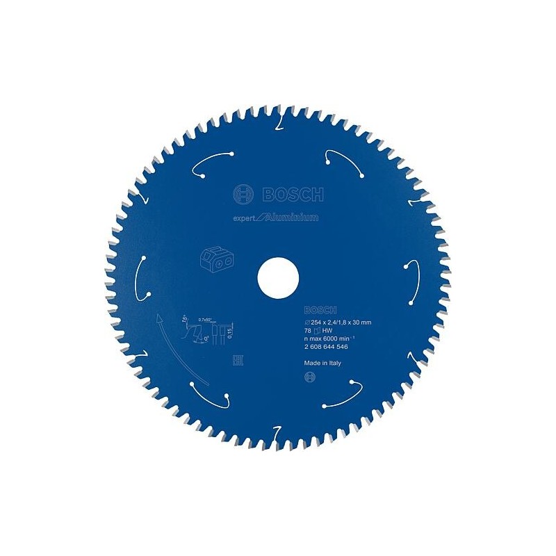 Lames de scie circulaire Ø 254 x 30 x 2,4 avec 78 dents, pour l’aluminium et les métaux non ferreux