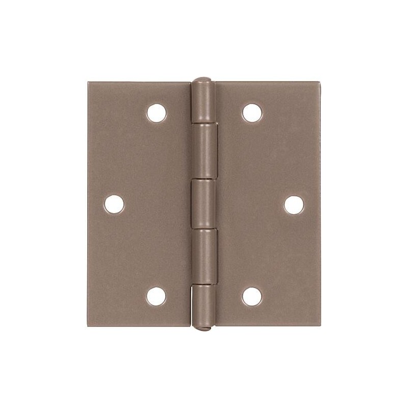 Charnière DURAVIS® 60 x 60 x 1 mm, carré, matériau : Acier, bleu zingué, surface : beige nacré RAL 1035, avec tige en acier