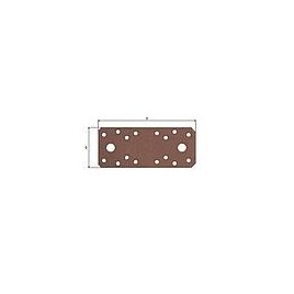 Raccord plat DURAVIS® 133 x 55 x 2,5 mm, matériau : Acier, galvanisé sendzimir, surface : brun rouille