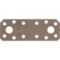 Raccord plat DURAVIS® 96 x 35 x 2,5 mm, matériau : Acier, galvanisé sendzimir, surface : beige nacré RAL 1035