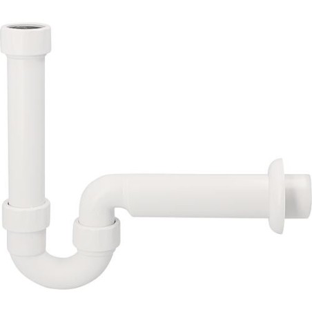 Siphon Geberit 1 1/2" DN40 avec rosace murale