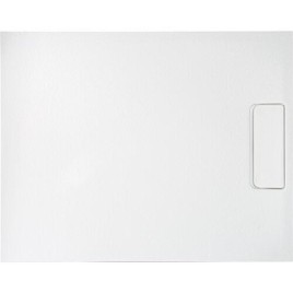 Receveur de douche Douron 1400 x 35 x 800 mm avec structure en pierre fonte minérale blanc mat, écoul. 52 mm