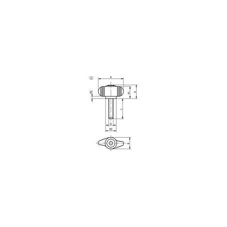 Miniwing avec Filetage mâle M 8 x 20 ,