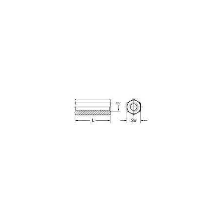 Ecrous six pans 3 d haut DIN 6334 galvanisé M 10 UE: 100