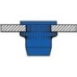 Ecrous à sertir aveugle en acier torsadé tête réduite M 5 x 7 x 12,5 UE 500