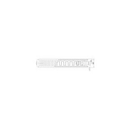 Radiateur profilé PLATTELLA V6 L raccordement standard 6-voies, type 21/400/1400, couleur blanc RAL 9016