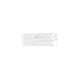 Radiateur profilé PLATTELLA V6 C raccordement central 6-raccords, Type 33/600/1800, couleur blanc RAL 9016