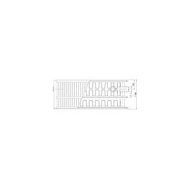 Radiateur plan LINEAR V6 L raccordement standard 6-raccords, Type 33/500/900, couleur blanc RAL 9016