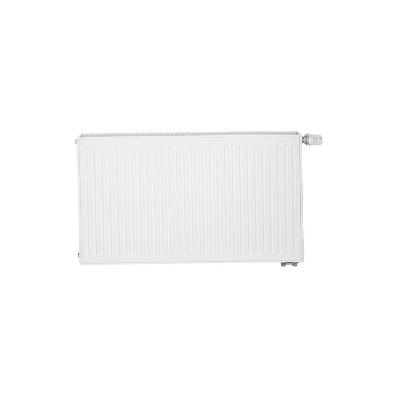 Radiateur profilé PLATTELLA V6 L raccordement standard 6-raccords, Type 33/600/1000, couleur blanc RAL 9016
