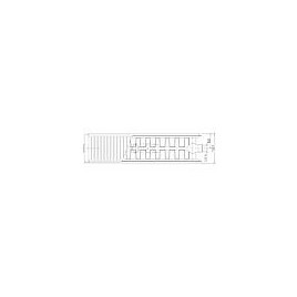 Radiateur plan LINEAR V6 C raccordement central 6-raccords, Type 22/600/600, couleur blanc RAL 9016