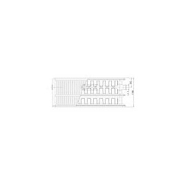 Radiateur plan LINEAR V6 C raccordement central 6-raccords, Type 33/600/900, couleur blanc RAL 9016