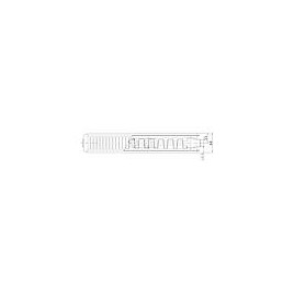 Radiateur profilé PLATTELLA V6 C raccordement standard 6-raccords, Type 21/600/600, couleur blanc RAL 9016