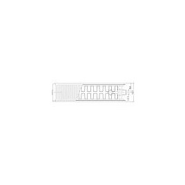 Radiateur plan LINEAR V6 L raccordement standard 6-raccords, Type 22/900/600, couleur blanc RAL 9016