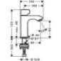 Robinet Hansgrohe 100 Metris saillie 89 mm chrome
