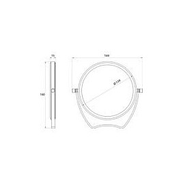Miroir cosmétique sur pied emco pure 5x/1x, Ø:139mm