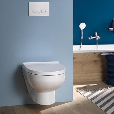 WC suspendu Duravit No.1 Compact, sans rebord, saillie 480mm, blanc
