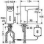 Mitigeur lavabo Schell CELIS E HD-M fonctionnement sur pile saillie 130 mm chrome