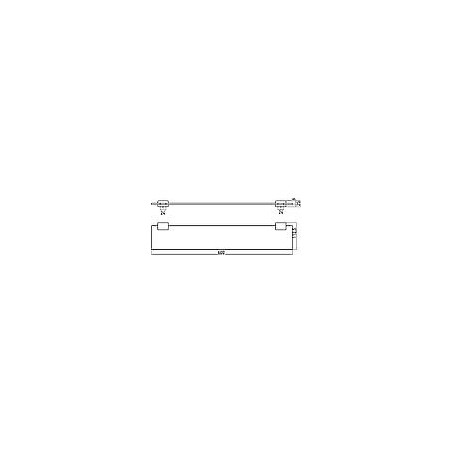 Tablette emco loft verre satiné 600mm noir