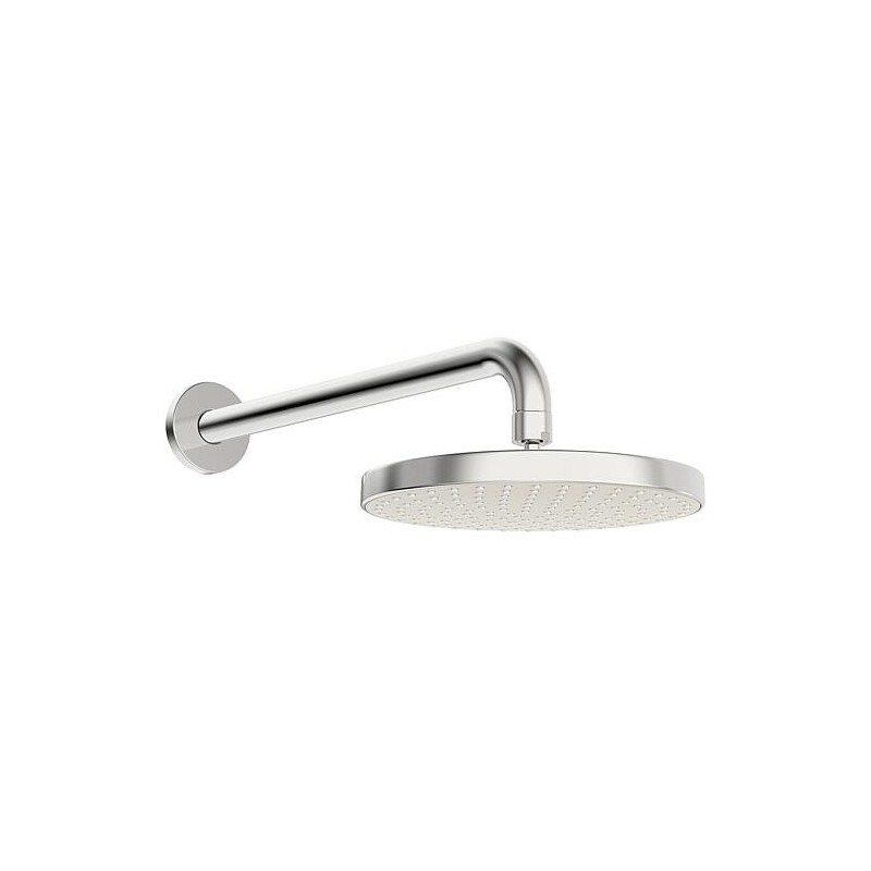 Pomme de douche Hansa Hansabasicjet 1 jet Ø : 200 mm, chromé, avec tuyau de raccordement mural, déport 348 mm