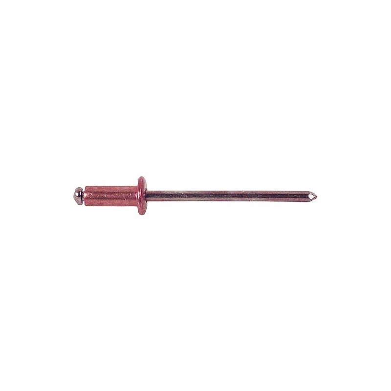 Rivet aveugle cuivre/acier Tete plate Ø 3x8mm, UE 500 pcs