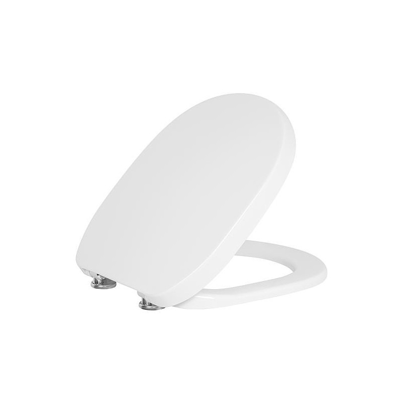 Abattant WC Vacacai, blanc softclose, en duroplast charnière en inox