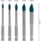 Kit Foret carrelage BOSCH 5 pcs. HardCeramic Ø 4/8/6/8/10 mm avec 1/4" hexag.