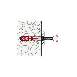 Cheville DUOPOWER 5x25 S Kit avec vis UE 50