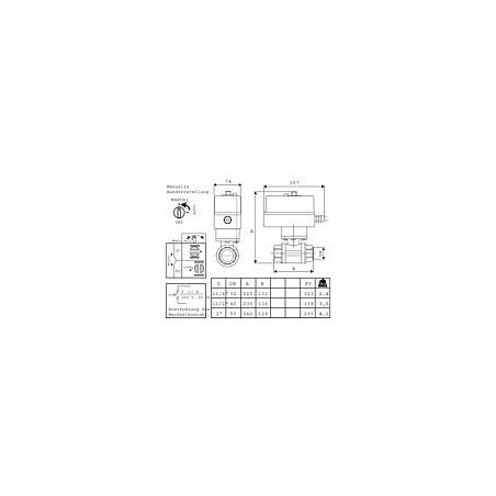 Soupape a bille electro 2/2 voies 11/2" Type EMV 110 Serie 820