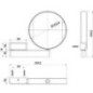 LED-Miroir cosmétique mural emco prime, grossissement 3-/7x Ø 202mm, 1 bras