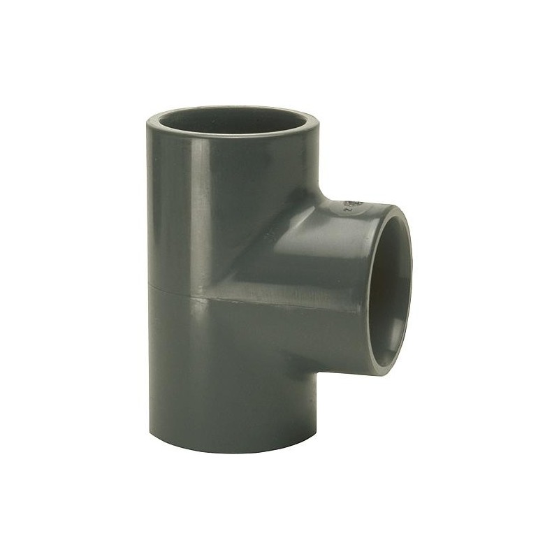 PVC-U - Raccord adhesif Piece en T, 20 mm, manchon adhesif universel