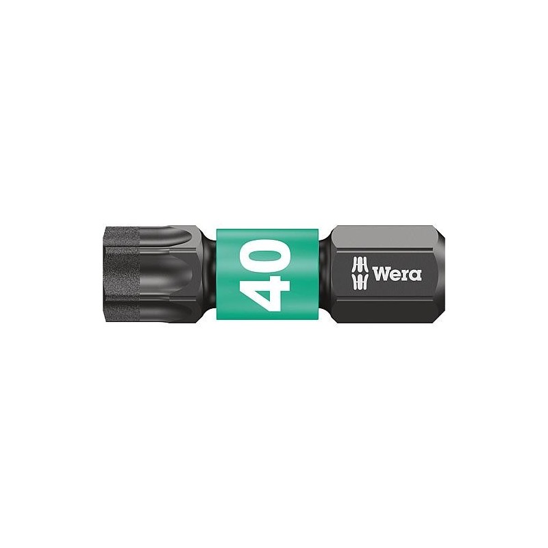 Embout WERA 1/4" impacteur pour visseuse à percussion T 40x25mm UE 10