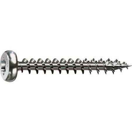 Vis tete ronde SPAX® inox A2 filetage plein T - STAR Plus Diam 4,0 x 25 mm,  200 pcs