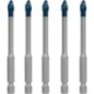 Kit Foret carrelage BOSCH 5 pcs. HardCeramic Ø 6 mm avec 1/4" hexag.
