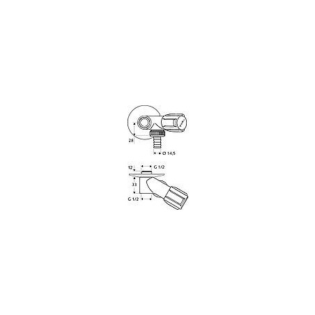 Schell Vanne de raccordement Comfort + clapet anti-retour p.pompe puisage, DN15 1/2", chrome