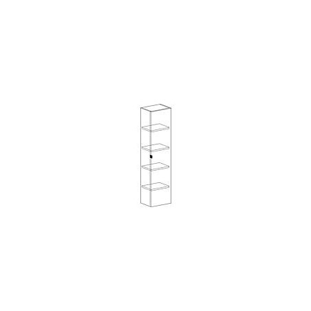 Colonne série LOSSA 1 porte butée gauche anthracite brillant 350x1625x370 mm