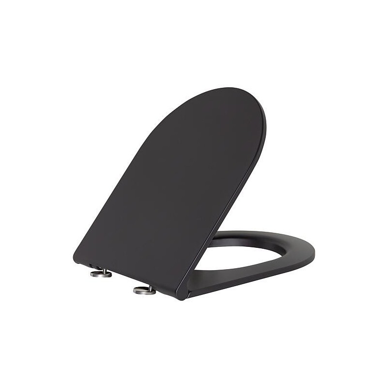 Abattant WC Elanda avec Softclose en plastique thermodurcissable, noir mat