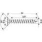 Vis á tête fraisée Spax Yellox filetage complet cruciforme Ø 2,5x20 mm, UE 1000 pieces