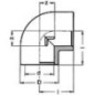PVC-U - Raccord adhesif Coude 90°, 16 mm, manchon adhesif bilateral