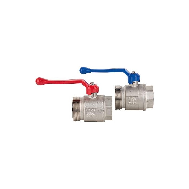 Robinets à boisseau sphérique 1 1/2’’ 2 pcs à joint plat, convient pour raccord de collecteur 2’’
