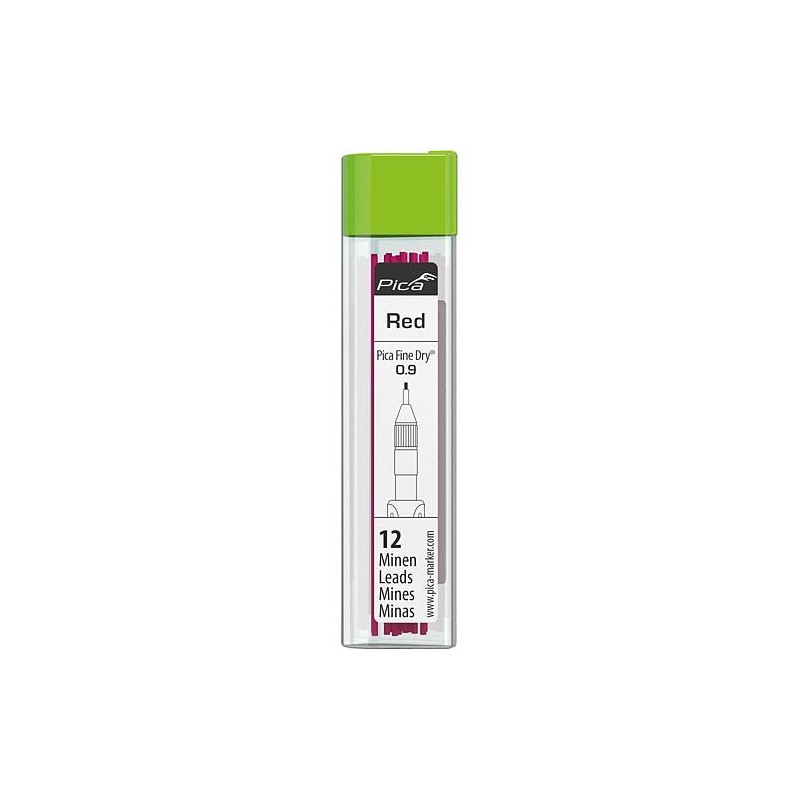 Mines de rechange Rouge HB 7031 pour Fine Dry, Cond:12 Pièce- s