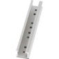 Rail à moulures hautes HS Rail HK 125 Alu, l:125 mm, trou 2x5/2x6 mm
